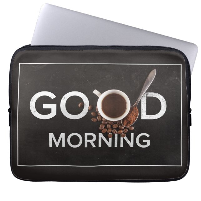 Capa Para Notebook Boas bolsas de laptop de café da manhã (Frente)