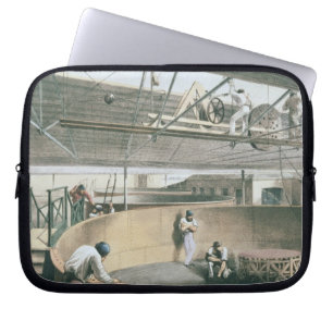 Capa Para Notebook Bobinando o telégrafo cabografe nos tanques no wo
