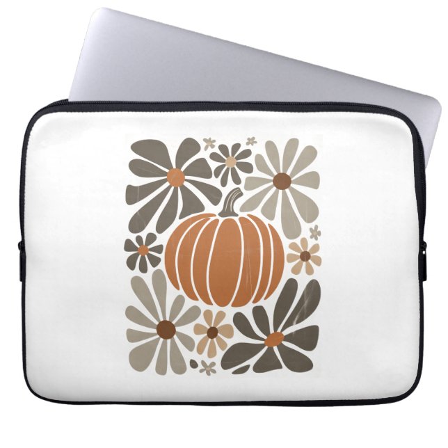 Capa Para Notebook Boho Floral Fall Pumpkin Season (Frente)