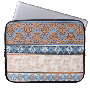 Capa Para Notebook Boho Floral Stripes: Coleção Étnica Sem Costura