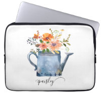 Boho Rust Orange Watercolor Flowers Água Doce