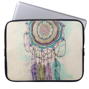 Capa Para Notebook Boho Watercolor Mandala Dreamcatcher