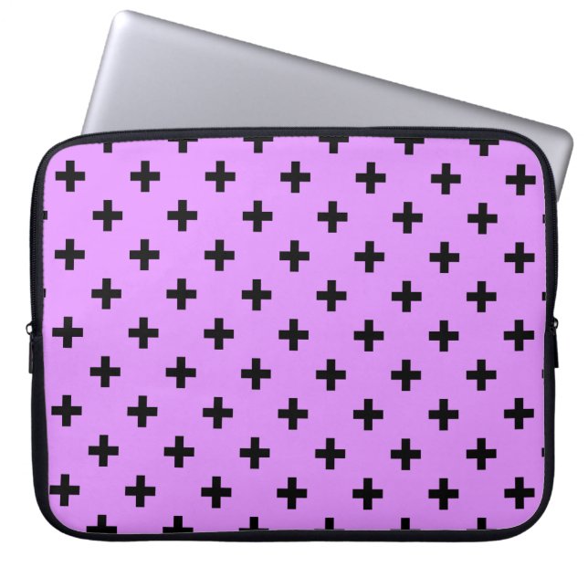 Capa Para Notebook Bóka negra cruza em lilac (Frente)