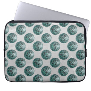 Capa Para Notebook Bola de boliche Leopard Teal