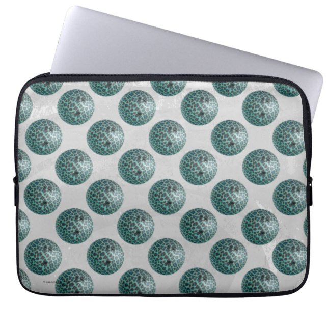Capa Para Notebook Bola de boliche Leopard Teal (Frente)