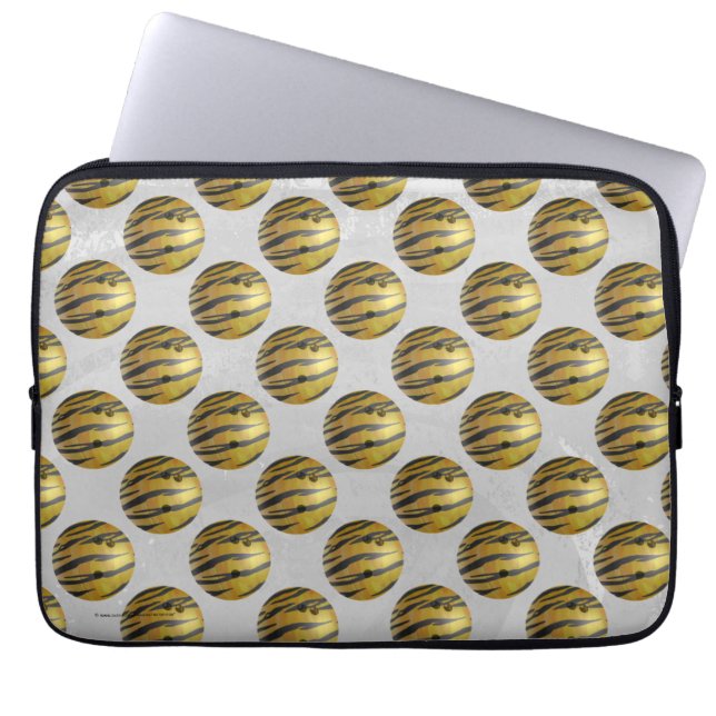 Capa Para Notebook Bola de boliche Tigre Amarelo (Frente)