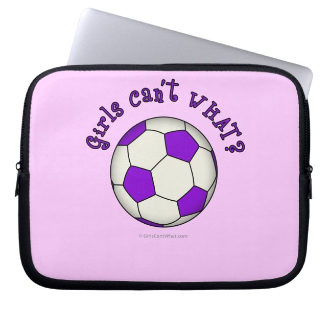 Capa Para Notebook Bola de futebol em roxo (Frente)