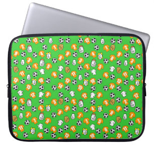Capa Para Notebook Bolas de futebol, Camisas Laranja, & Fãs