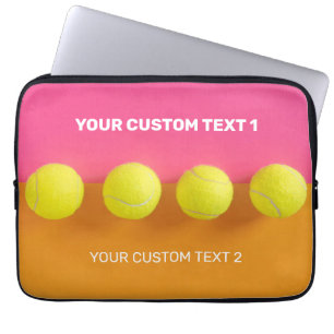 Capa Para Notebook Bolas de Tênis de Texto Personalizadas