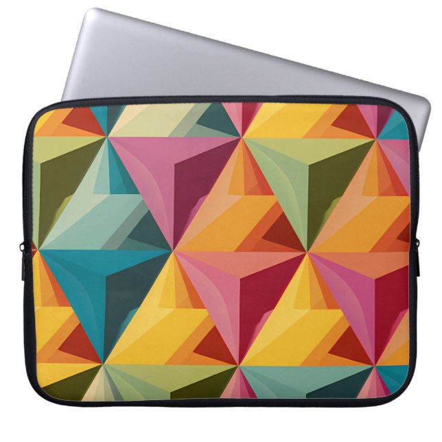 Capa Para Notebook Bold Geometric Triangle Pattern  (Frente)