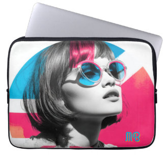 Capa Para Notebook Bold Pop Art Cool Girl Retro Modern British Style