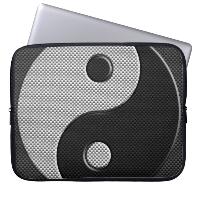Capa Para Notebook Bold Yin Yang no estilo de Impressão de fibra de c (Frente)