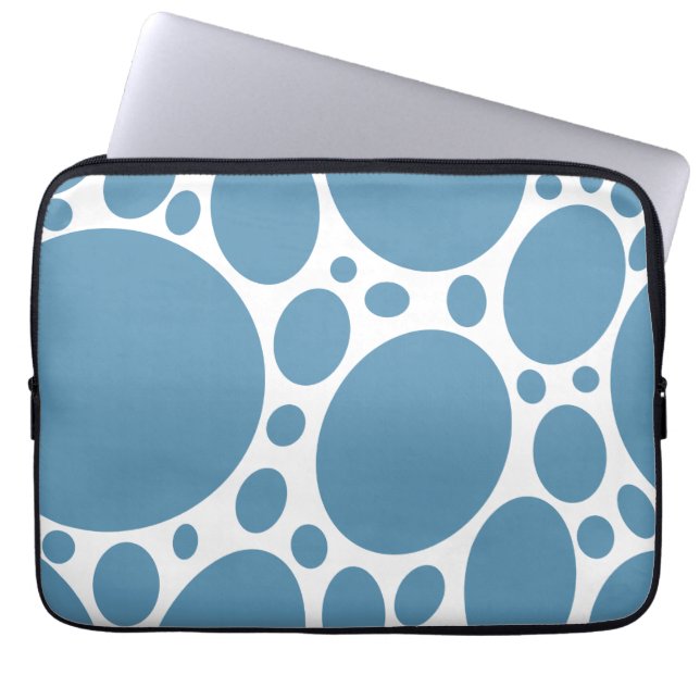 Capa Para Notebook Bolhas Azuis de Denim (Frente)