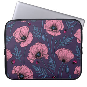 Capa Para Notebook Bolhas cor-de-rosa com violeta escura