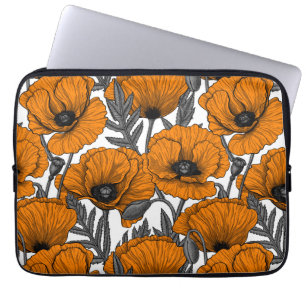 Capa Para Notebook Bolhas de laranja em branco