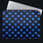 Capa Para Notebook Bolinhas azuis e pretas<br><div class="desc">Bolinhas azuis e pretas</div>