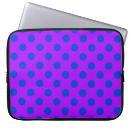 Capa Para Notebook Bolinhas azuis em roxo