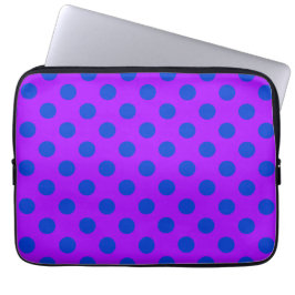 Capa Para Notebook Bolinhas azuis em roxo