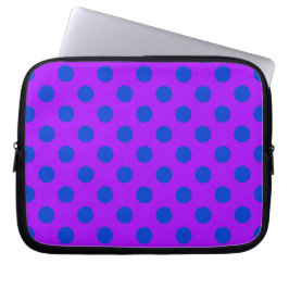 Capa Para Notebook Bolinhas azuis em roxo