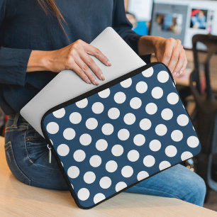 Capa Para Notebook Bolinhas Azuis marinho, Padrão de Bolinhas, Pontos