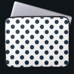 Capa Para Notebook Bolinhas azuis marinhos escuras<br><div class="desc">Bolinhas azuis marinhos escuras sobre fundo branco</div>