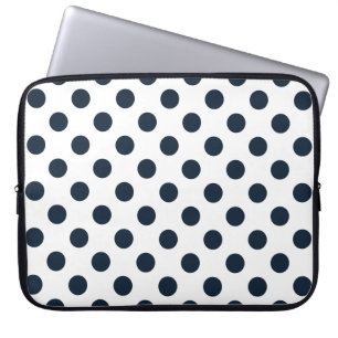 Capa Para Notebook Bolinhas azuis marinhos escuras