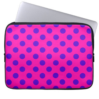 Capa Para Notebook Bolinhas azuis na fúcsia