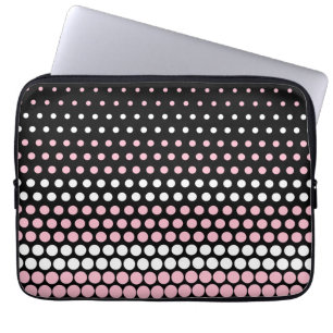 Capa Para Notebook Bolinhas Branca e Rosa Cameo