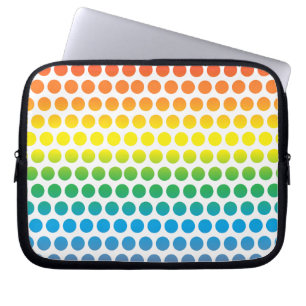 Capa Para Notebook Bolinhas brancas arco-íris