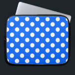 Capa Para Notebook Bolinhas brancas de azul real<br><div class="desc">Bolinhas brancas de azul real</div>