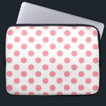 Capa Para Notebook Bolinhas brancas e de coral<br><div class="desc">Bolinhas brancas e de coral</div>