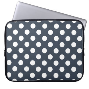 Capa Para Notebook Bolinhas brancas em cinzas azuis