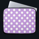 Capa Para Notebook Bolinhas brancas em lilás<br><div class="desc">Bolinhas brancas em lilás</div>