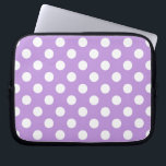 Capa Para Notebook Bolinhas brancas em lilás<br><div class="desc">Bolinhas brancas em lilás</div>