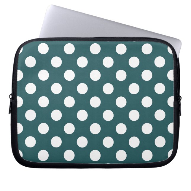 Capa Para Notebook Bolinhas brancas em pó (Frente)