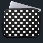 Capa Para Notebook Bolinhas brancas em preto<br><div class="desc">Bolinhas brancas em preto</div>