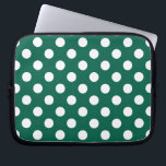 Capa Para Notebook Bolinhas brancas em verde sage<br><div class="desc">Bolinhas brancas em verde sage</div>