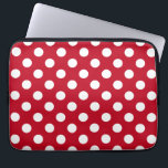 Capa Para Notebook Bolinhas brancas em vermelho<br><div class="desc">Bolinhas brancas em vermelho</div>