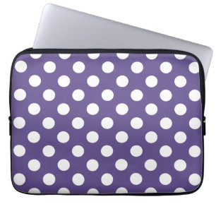 Capa Para Notebook Bolinhas brancas no ultravioleta