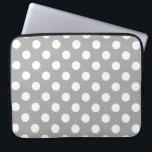 Capa Para Notebook Bolinhas brancas sobre cinzas<br><div class="desc">Bolinhas brancas sobre cinzas</div>