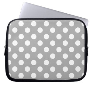 Capa Para Notebook bolinhas brancas sobre cinzas