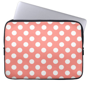 Capa Para Notebook bolinhas brancas sobre pêssego