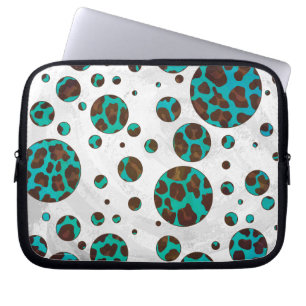 Capa Para Notebook Bolinhas castanho-da-Impressão