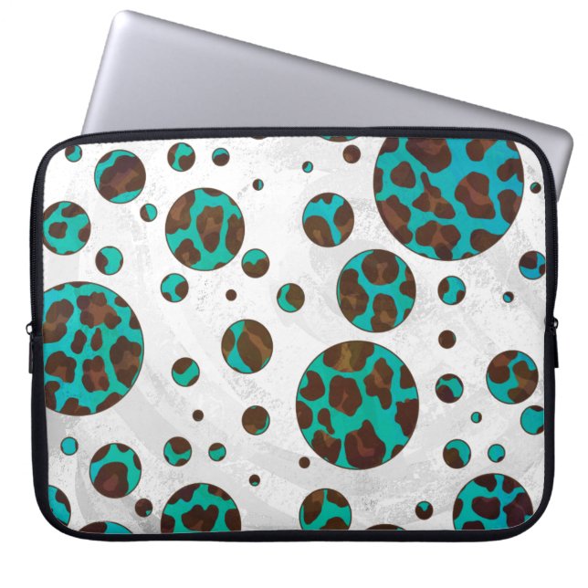 Capa Para Notebook Bolinhas castanho-da-Impressão (Frente)