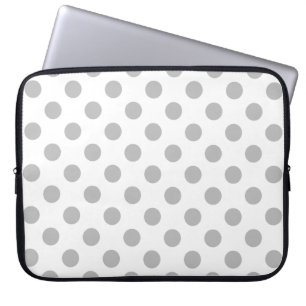 Capa Para Notebook Bolinhas cinzentas no branco
