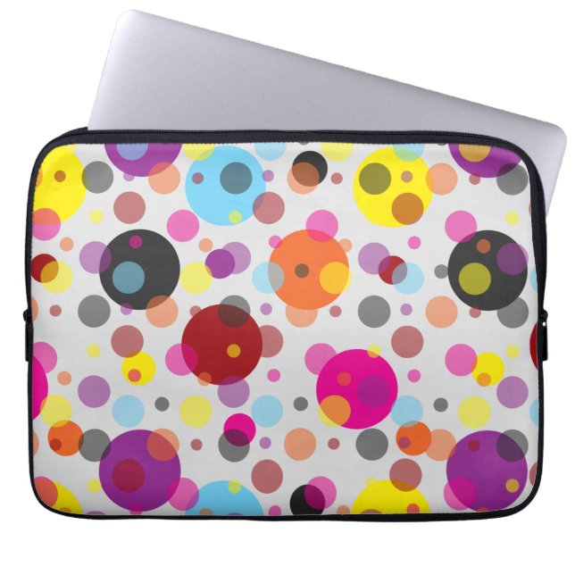 Capa Para Notebook Bolinhas coloridas (Frente)