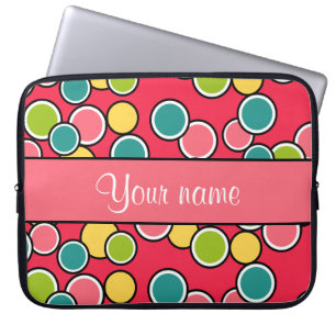 Capa Para Notebook Bolinhas coloridas do verão personalizadas
