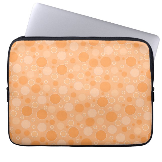 Capa Para Notebook bolinhas com tons amarelos no estilo retrô sessent (Frente)