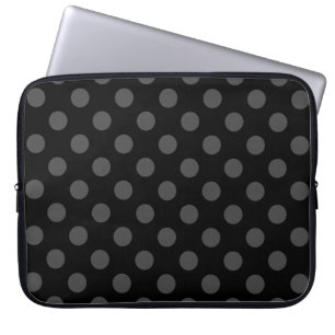 Capa Para Notebook bolinhas de cinza em preto