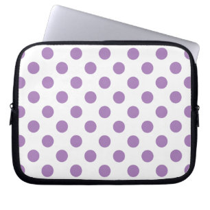 Capa Para Notebook bolinhas de Lavanda em branco